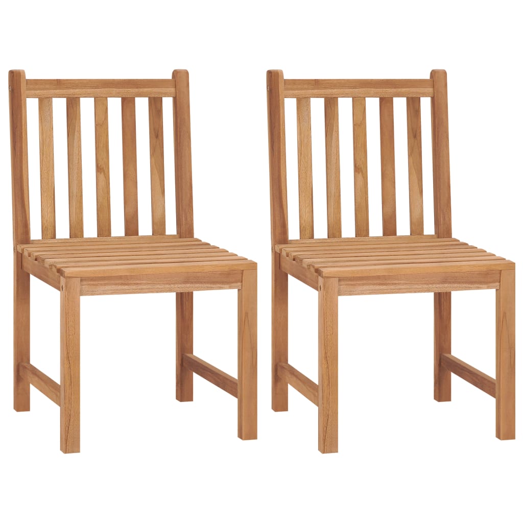 Patio Chairs 2 pcs Solid Teak Wood