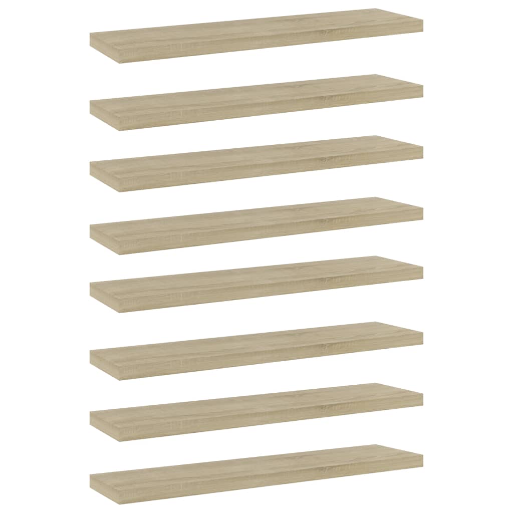 Bookshelf Boards 8 pcs Sonoma Oak 15.7"x3.9"x0.6" Engineered Wood