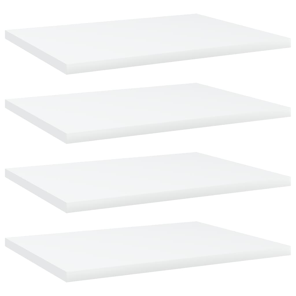 Bookshelf Boards 4 pcs White 15.7"x11.8"x0.6" Engineered Wood