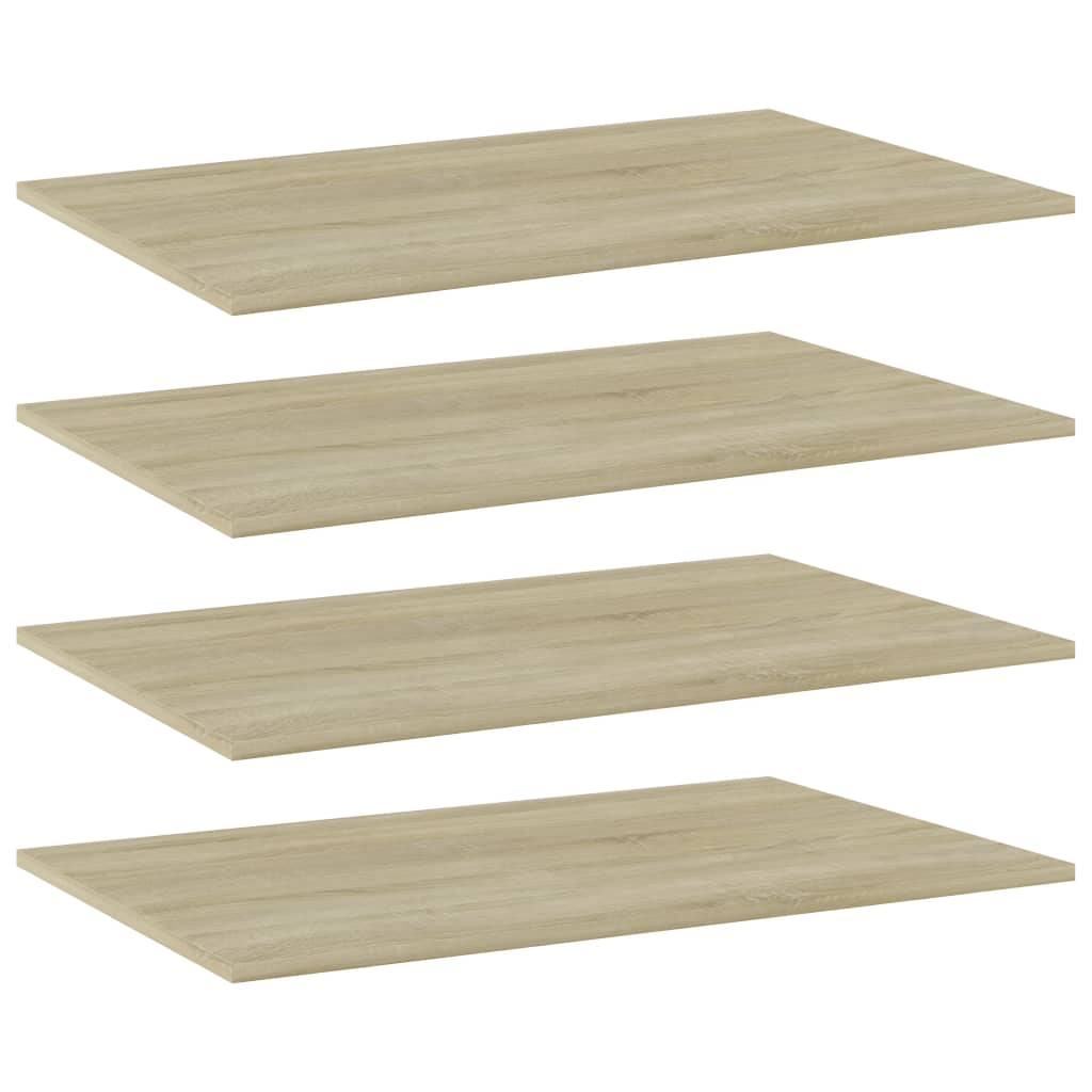 Bookshelf Boards 4 pcs Sonoma Oak 31.5"x19.7"x0.6" Engineered Wood