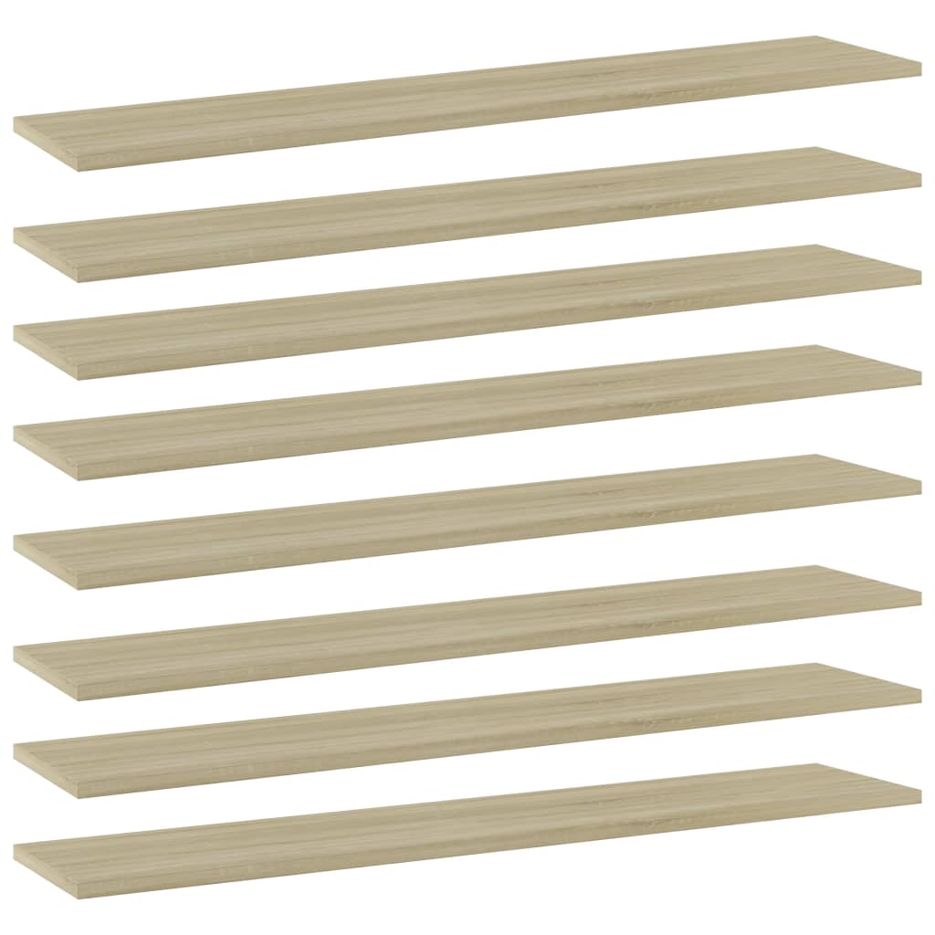 Bookshelf Boards 8 pcs Sonoma Oak 39.4"x7.9"x0.6" Engineered Wood