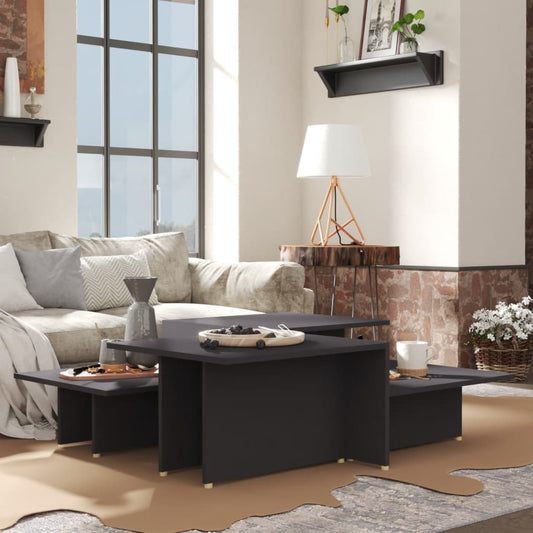 Coffee Tables 2 pcs Gray 43.9"x19.7"x13" Engineered Wood