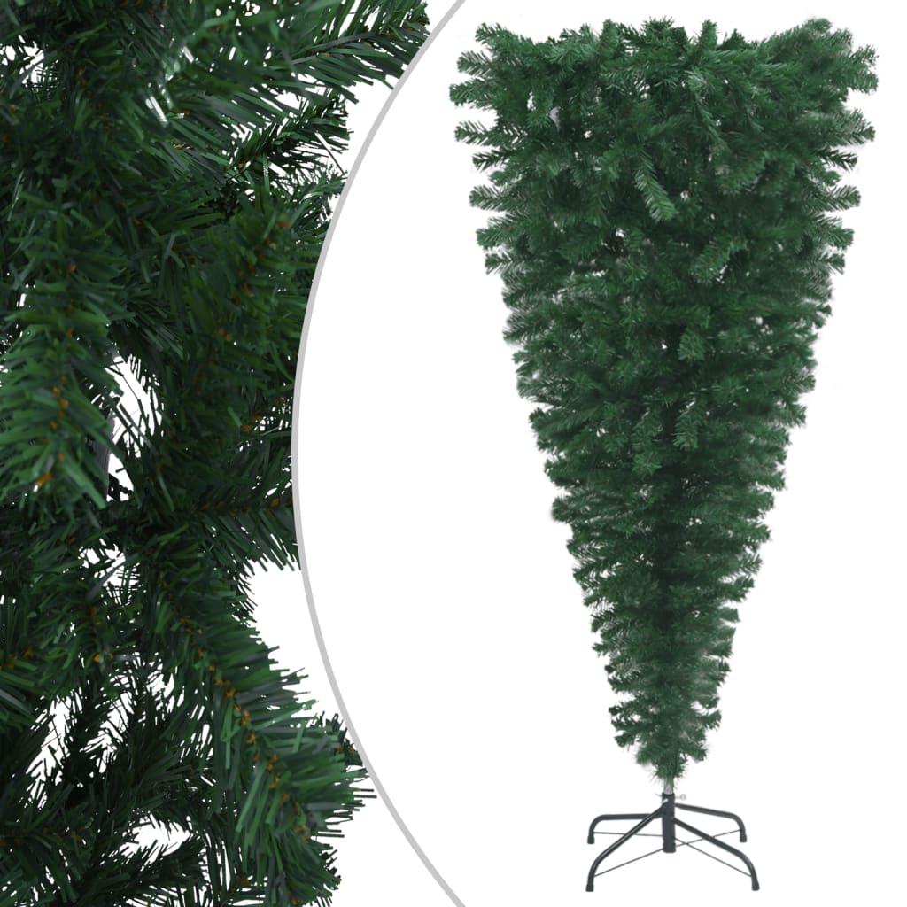 Upside-down Artificial Christmas Tree with Stand Green 5 ft