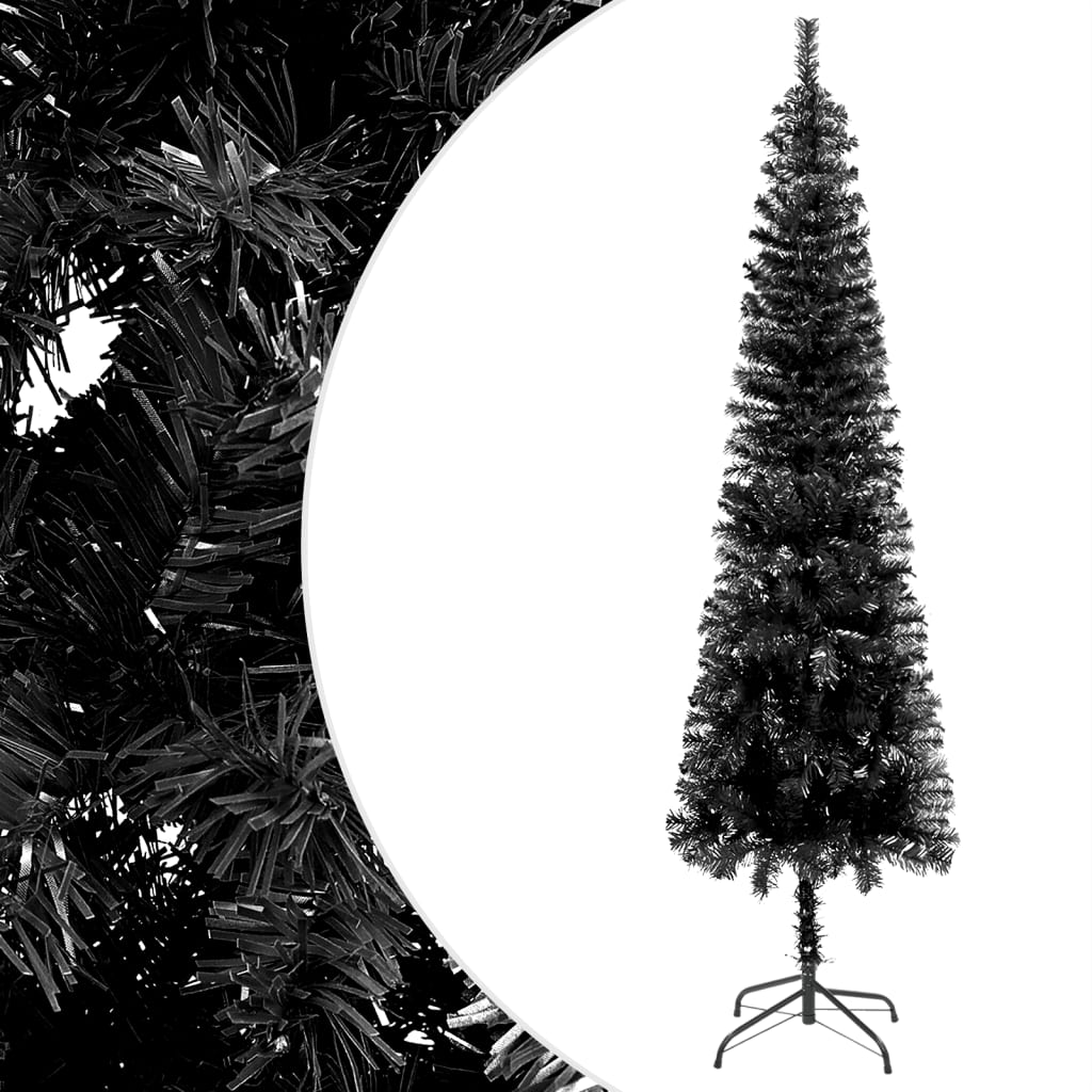 Slim Christmas Tree Black 7 ft