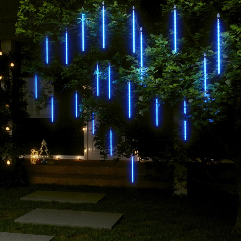 Meteor Lights 20 pcs 1 ft Blue 480 LEDs Indoor Outdoor