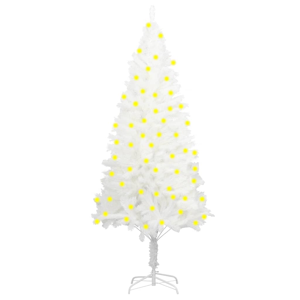 Artificial Christmas Tree with LEDs White 47.2"