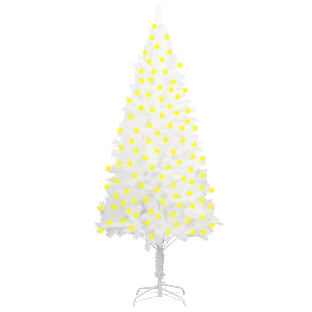 Artificial Christmas Tree with LEDs White 82.7"