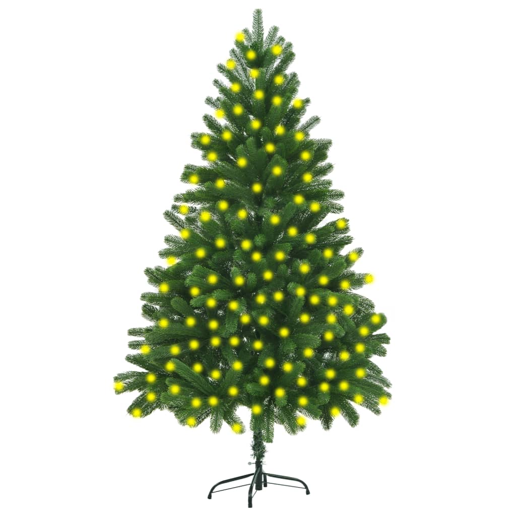 Artificial Christmas Tree with LEDs 82.7" Green