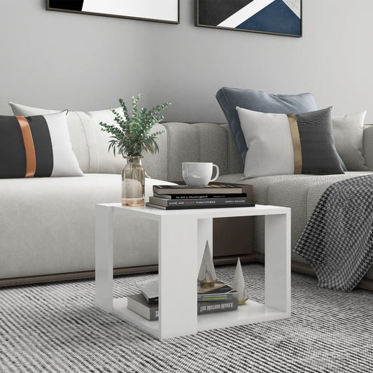 Coffee Table White 16"x16"x12" Engineered Wood