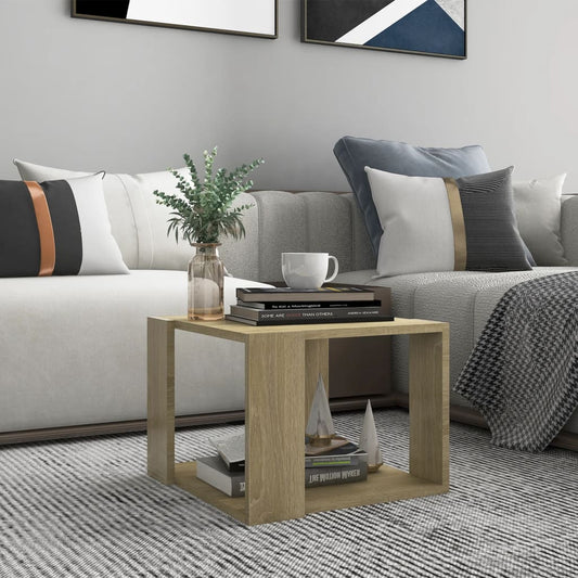 Coffee Table Sonoma Oak 16"x16"x12" Engineered Wood