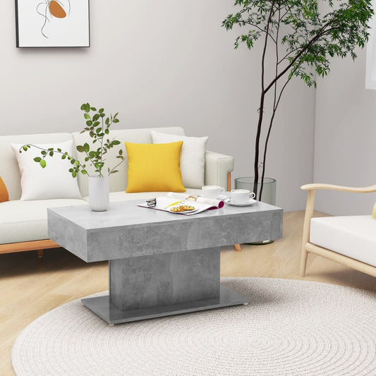 Coffee Table Concrete Gray 37.8"x19.7"x17.7" Engineered Wood