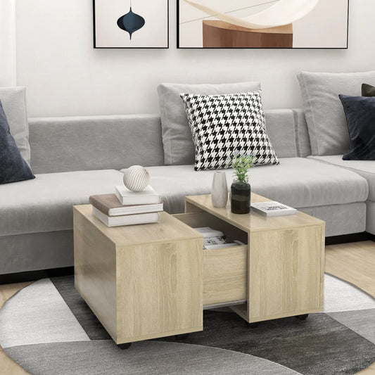 Coffee Table Sonoma Oak 23.6"x23.6"x15" Engineered Wood