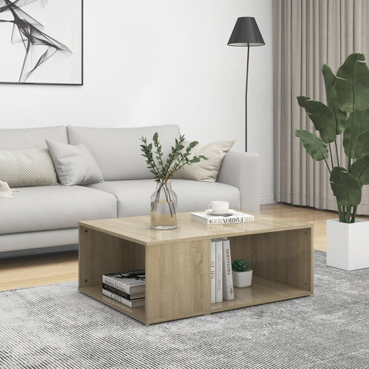 Coffee Table Sonoma Oak 35.4"x26.4"x13" Engineered Wood