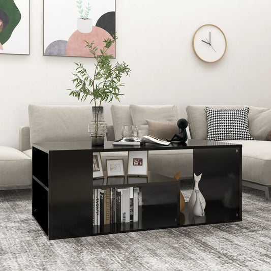 Coffee Table Black 39.4"x19.7"x15.7" Engineered Wood