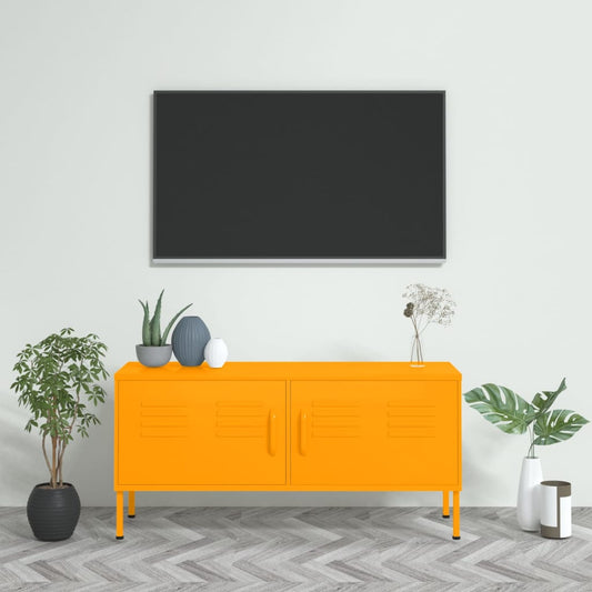 TV Cabinet Mustard Yellow 41.3"x13.8"x19.7" Steel