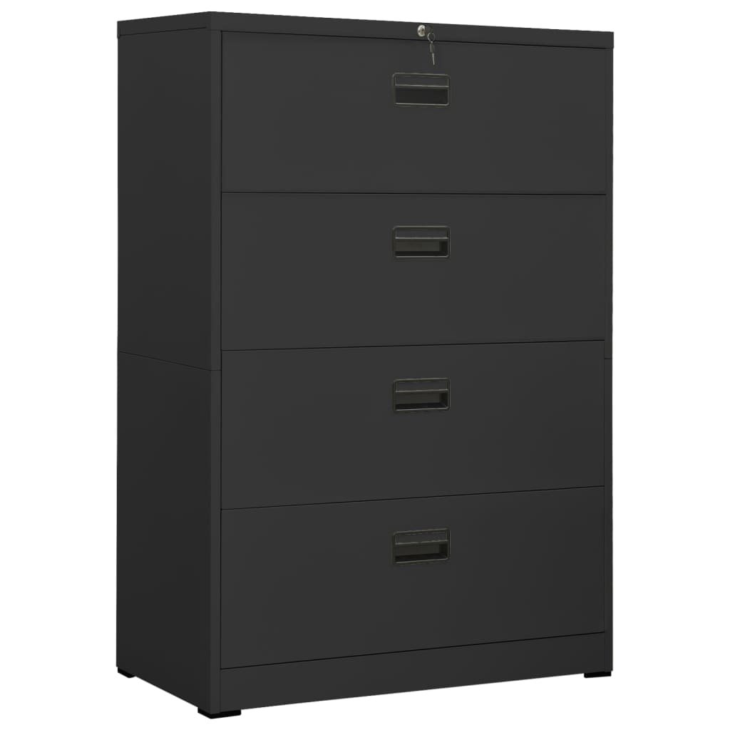 Filing Cabinet Anthracite 35.4"x18.1"x52.8" Steel