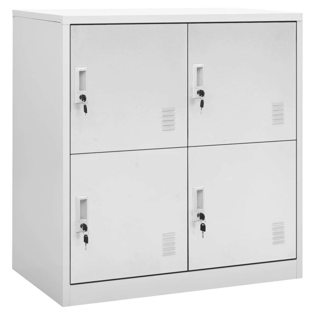 Locker Cabinet Light Gray 35.4"x17.7"x36.4" Steel
