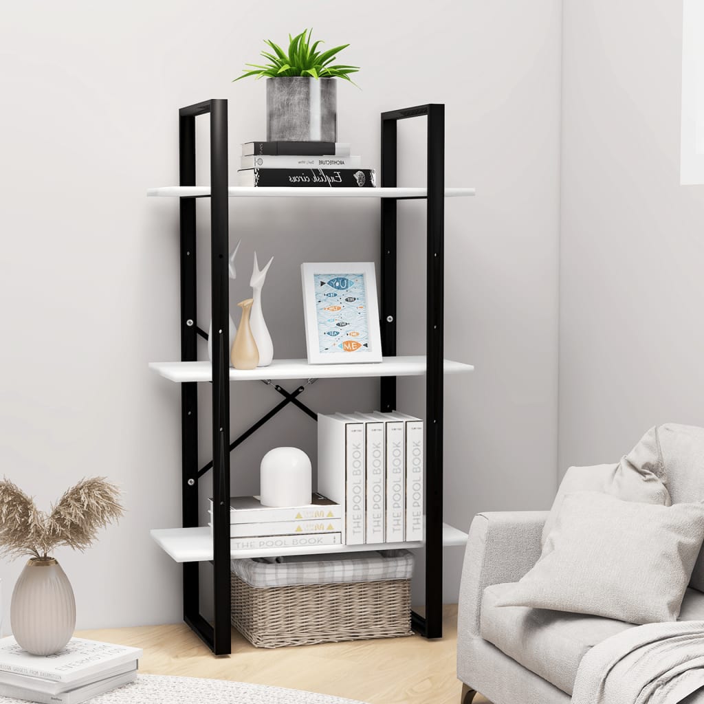 Storage Shelf White 23.6"x11.8"x41.3" Engineered Wood
