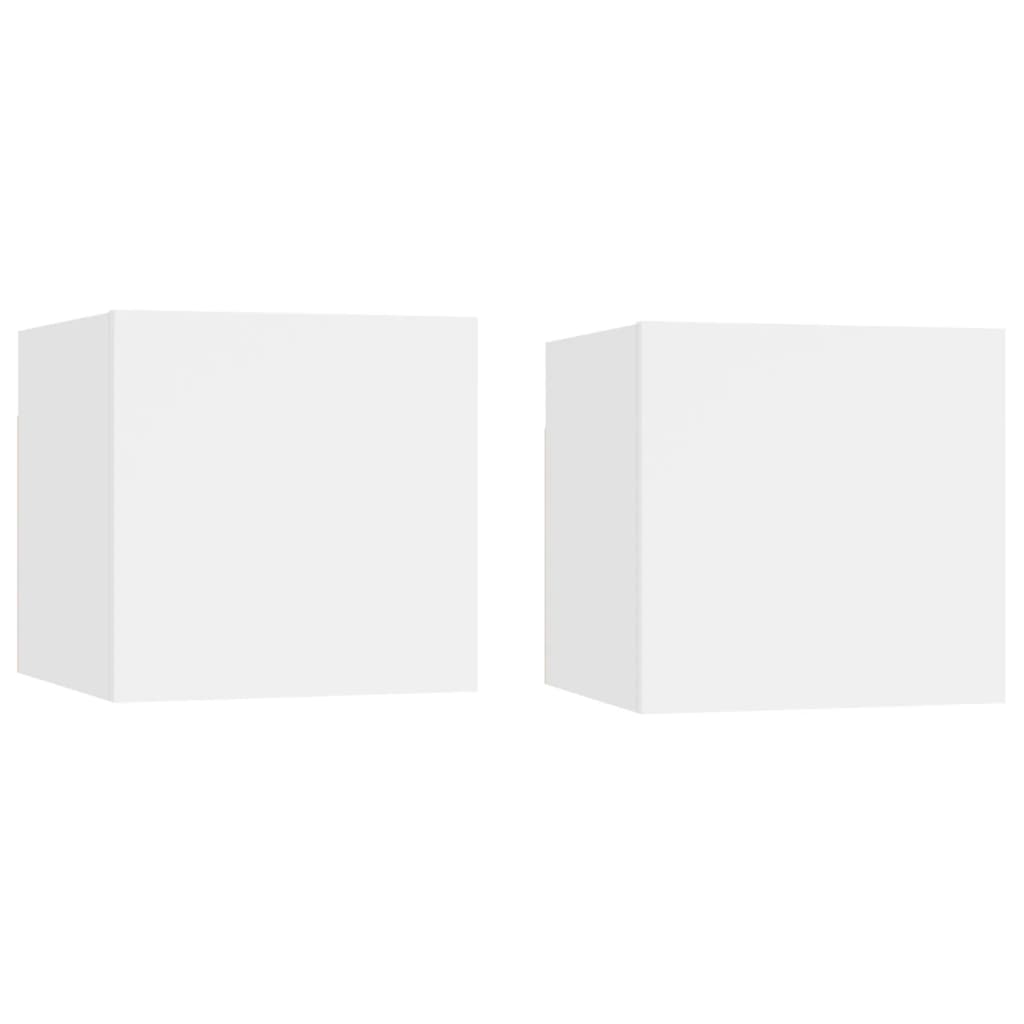 Bedside Cabinets 2 pcs White 12"x11.8"x11.8" Engineered Wood