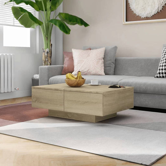 Coffee Table Sonoma Oak 35.4"x23.6"x12.2" Engineered Wood