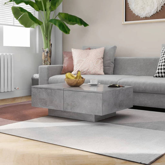 Coffee Table Concrete Gray 35.4"x23.6"x12.2" Engineered Wood