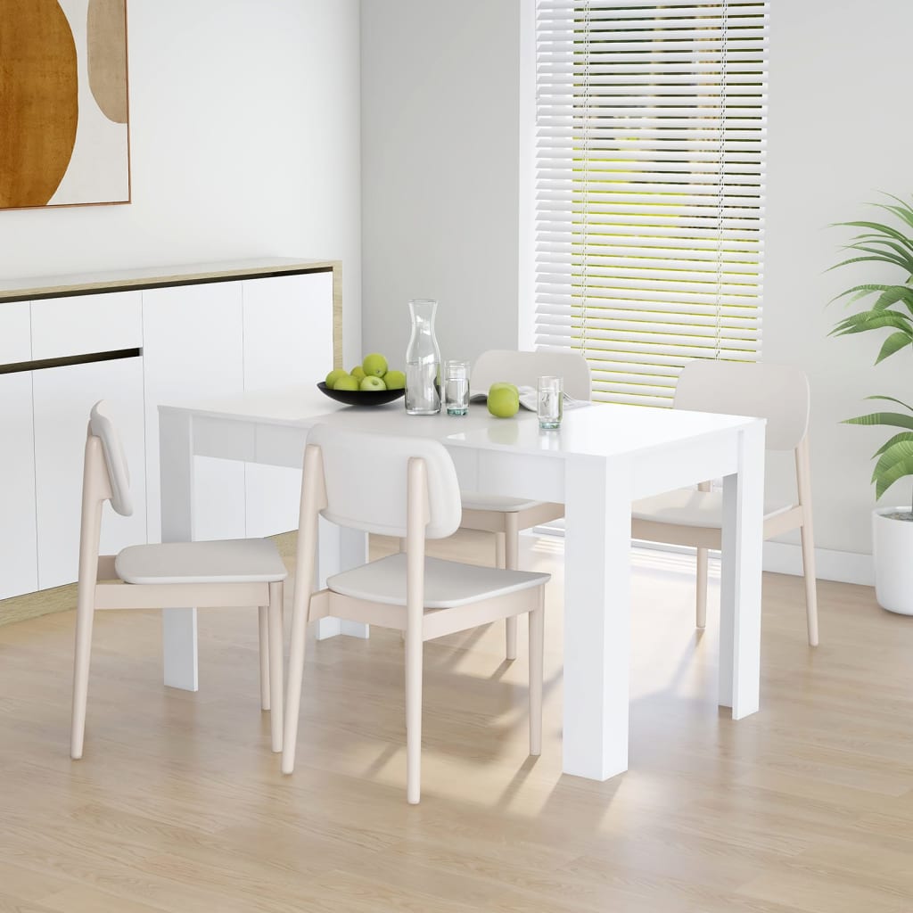 Dining Table White 55.1"x29.3"x29.9" Engineered Wood
