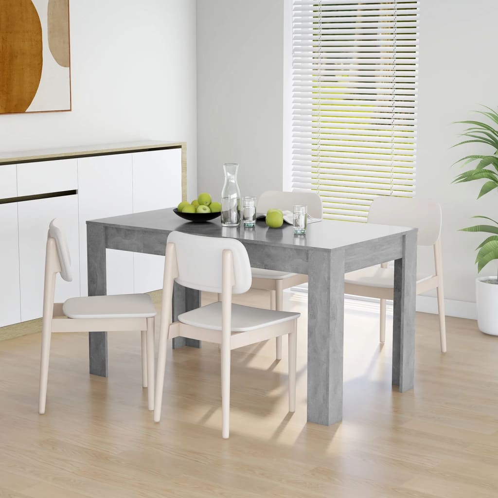 Dining Table Concrete Gray 55.1"x29.3"x29.9" Engineered Wood