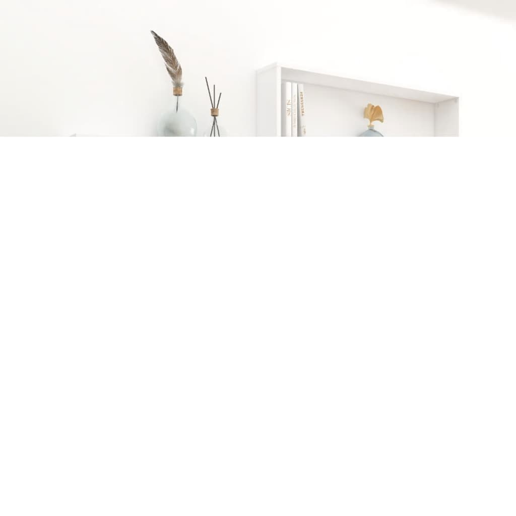 Wall Cube Shelves 4 pcs White 39.4"x5.9"x11.8" Engineered Wood