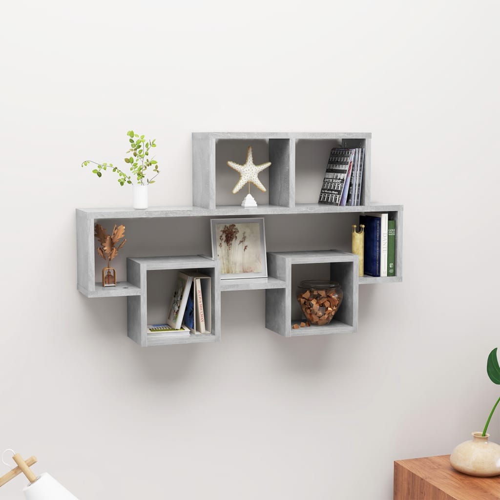 Car-shaped Wall Shelf Concrete Gray 32.3"x5.9"x20.1" Engineered Wood