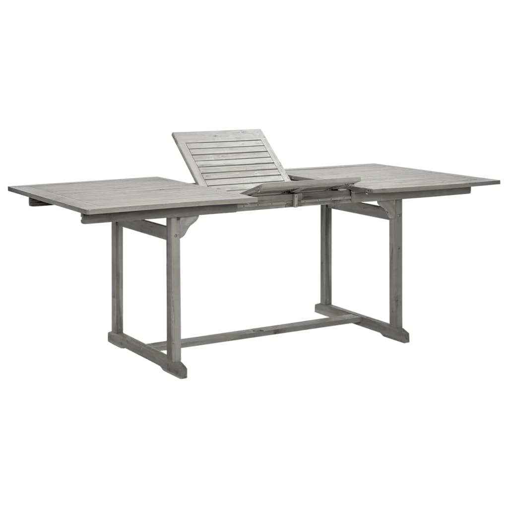 Patio Dining Table (59.1"-78.7")x39.4"x29.5" Solid Acacia Wood