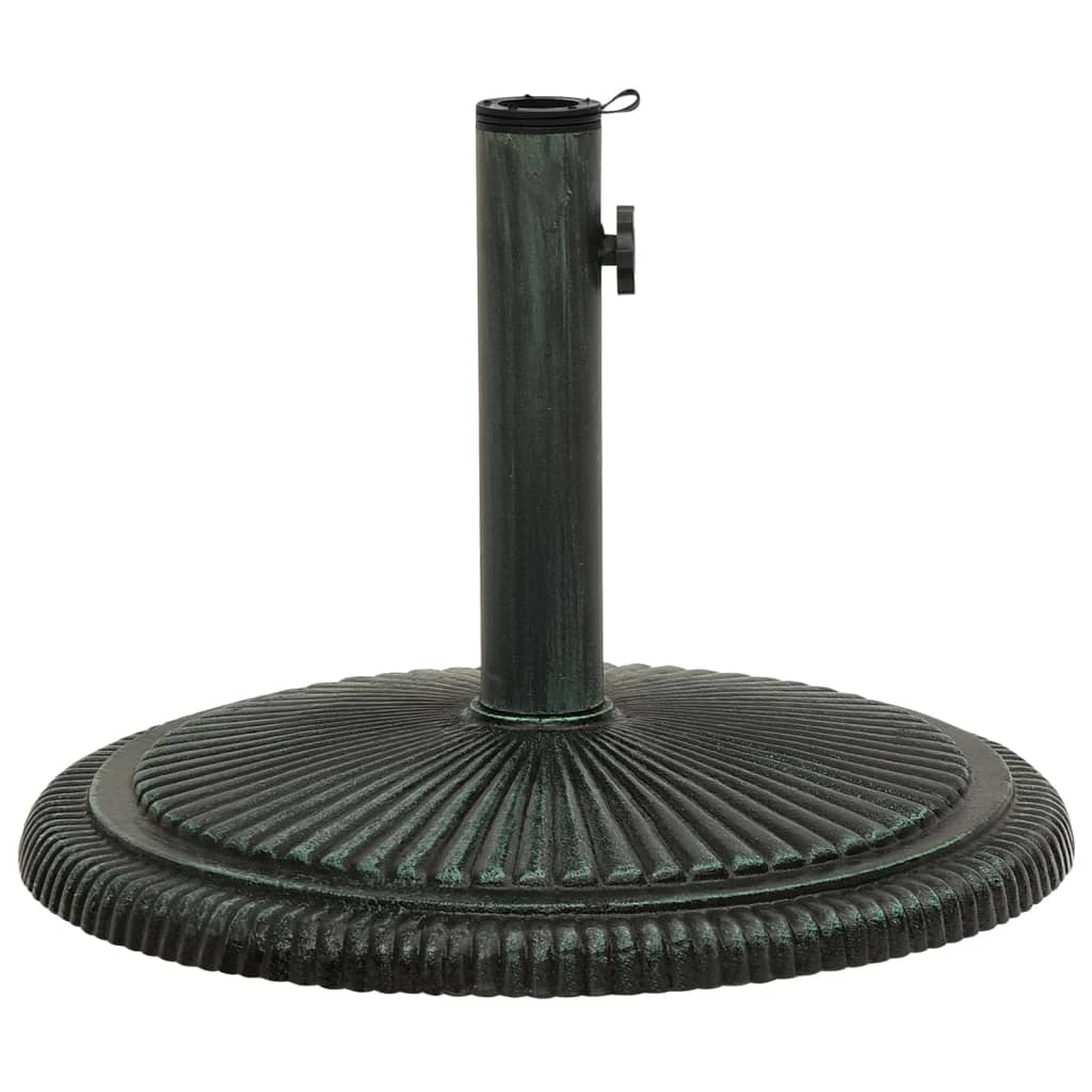 Umbrella Base Green 17.7"x17.7"x11.8" Cast Iron