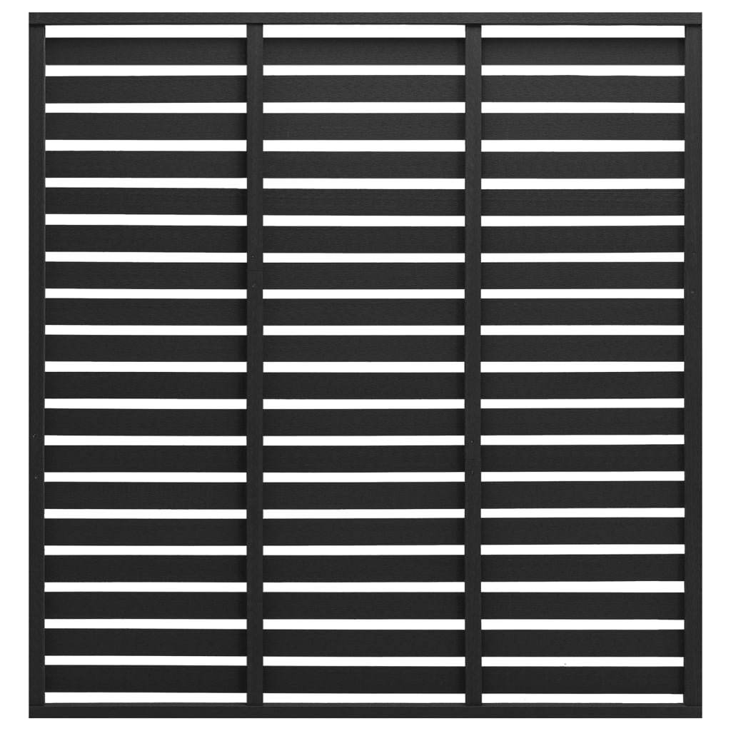 Fence Panel WPC 70.9"x70.9" Black