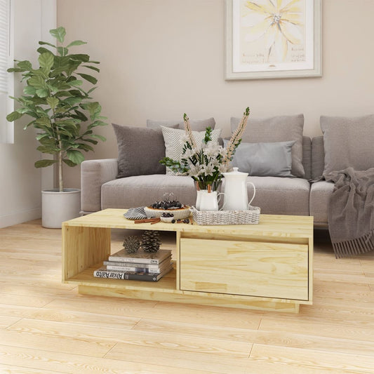 Coffee Table 43.3"x19.7"x13.2" Solid Pinewood