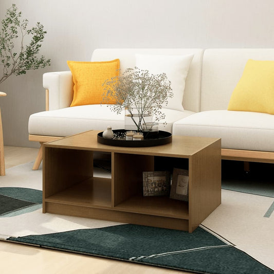 Coffee Table Honey Brown 29.5"x19.7"x13.2" Solid Pinewood