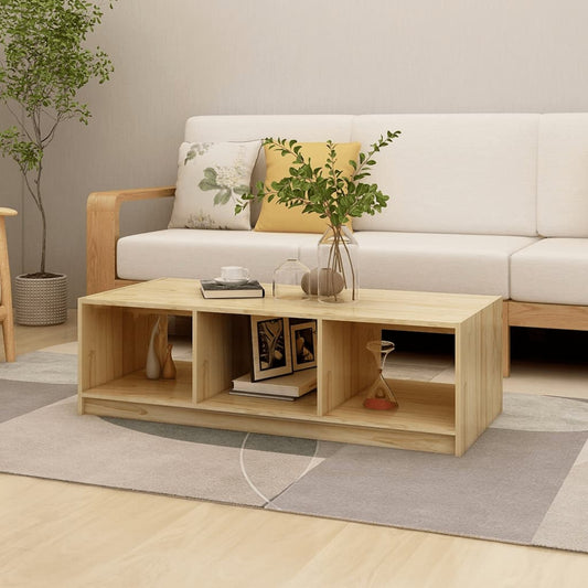 Coffee Table 43.3"x19.7"x13.4" Solid Pinewood