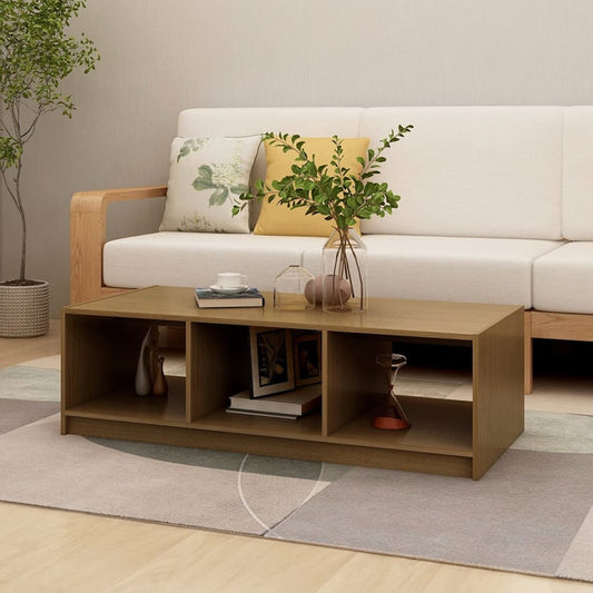 Coffee Table Honey Brown 43.3"x19.7"x13.4" Solid Pinewood