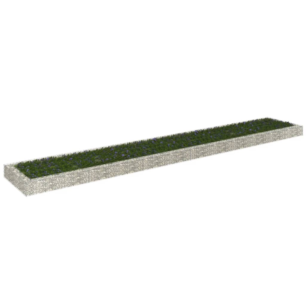 Gabion Raised Bed Galvanized Steel 236.2"x39.4"x7.9"