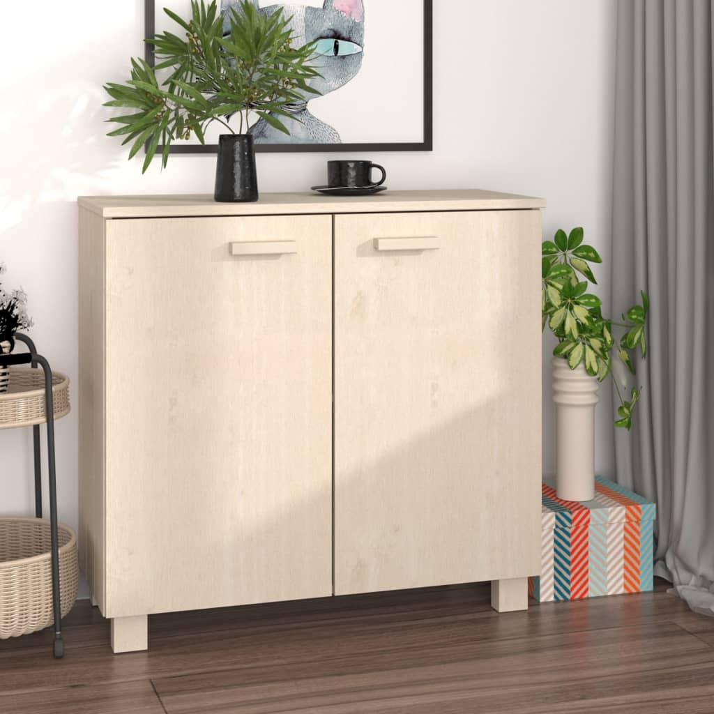 Sideboard Honey Brown 33.5"x13.8"x31.5" Solid Wood Pine