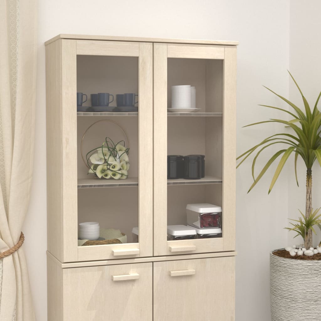 Top for Highboard Honey Brown 33.5"x13.8"x39.4" Solid Wood Pine