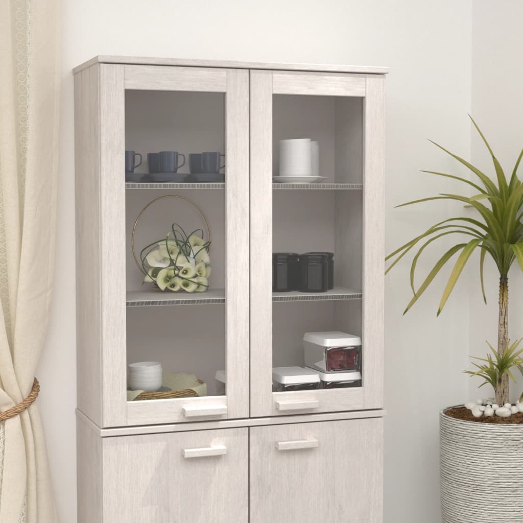 Top for Highboard White 33.5"x13.8"x39.4" Solid Wood Pine