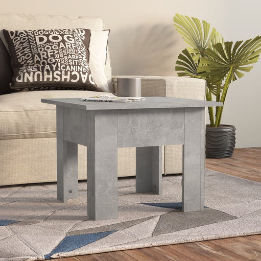 Coffee Table Concrete Gray 21.7"x21.7"x16.5" Engineered Wood