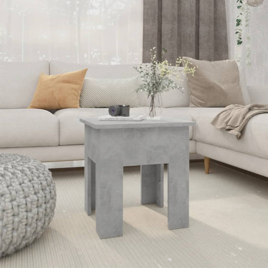 Coffee Table Concrete Gray 15.7"x15.7"x16.5" Engineered Wood