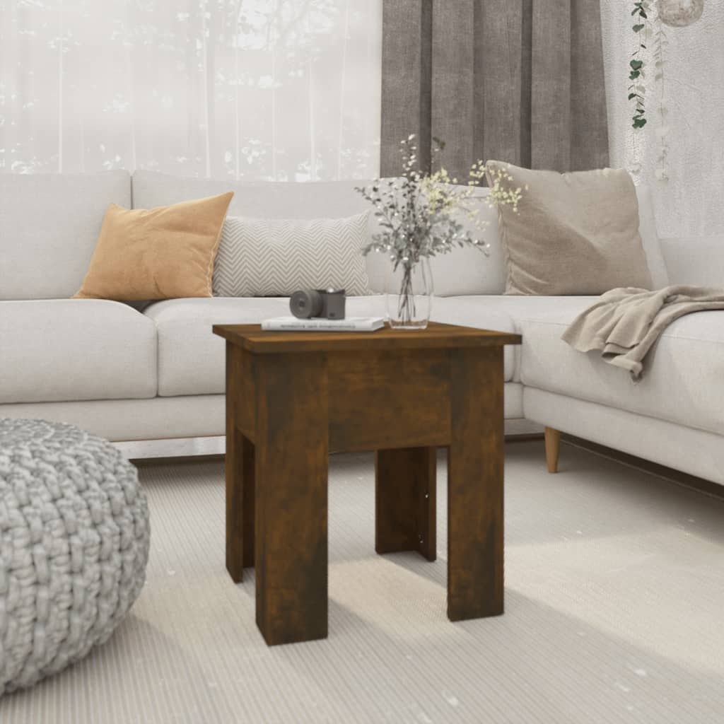 Coffee Table Smoked Oak 15.7"x15.7"x16.5" Engineered Wood
