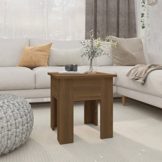 Coffee Table Brown Oak 15.7"x15.7"x16.5" Engineered Wood