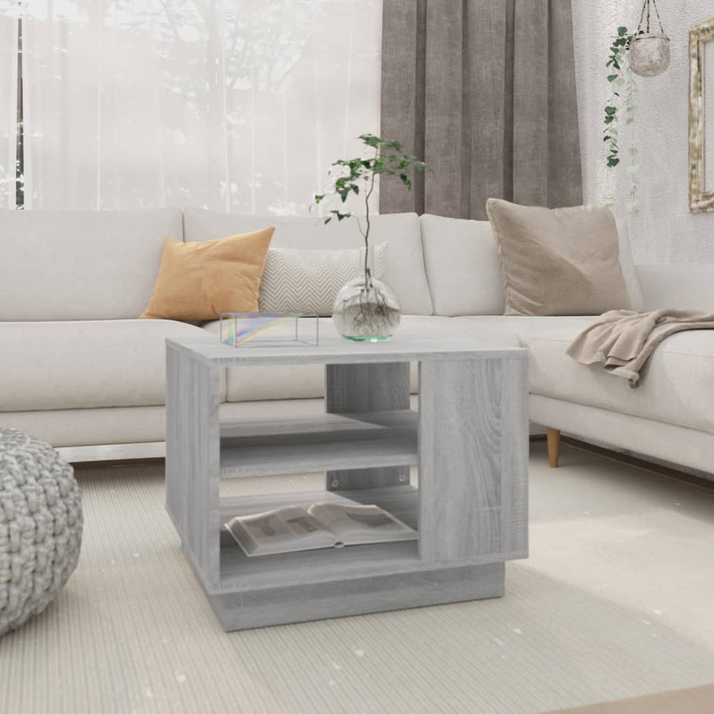 Coffee Table Gray Sonoma 21.7"x21.7"x16.9" Engineered Wood