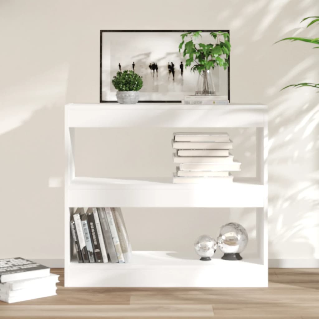 Book Cabinet/Room Divider White 31.5"x11.8"x28.3"
