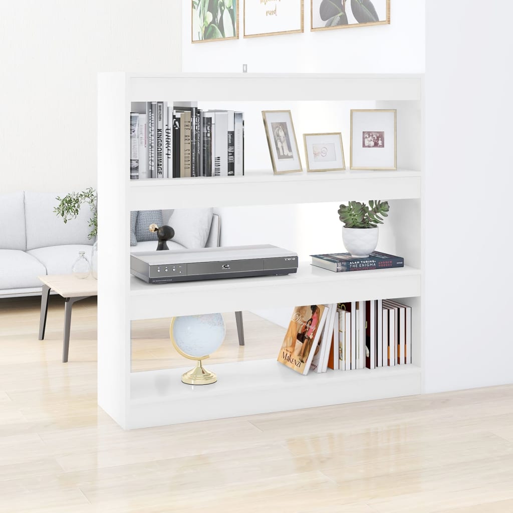 Book Cabinet/Room Divider White 39.4"x11.8"x40.6"