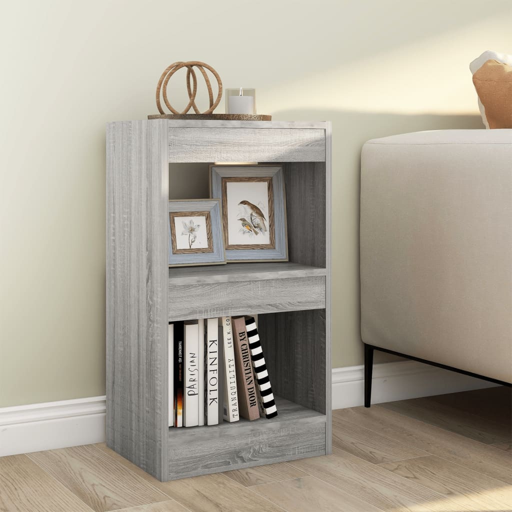 Book Cabinet/Room Divider Gray Sonoma 15.7"x11.8"x28.3"