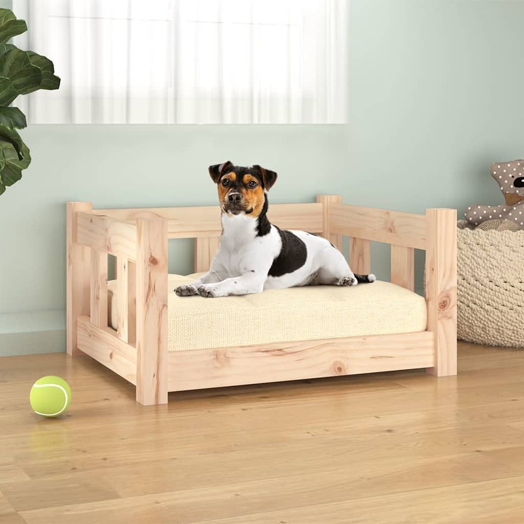Dog Bed 21.9"x17.9"x11" Solid Wood Pine