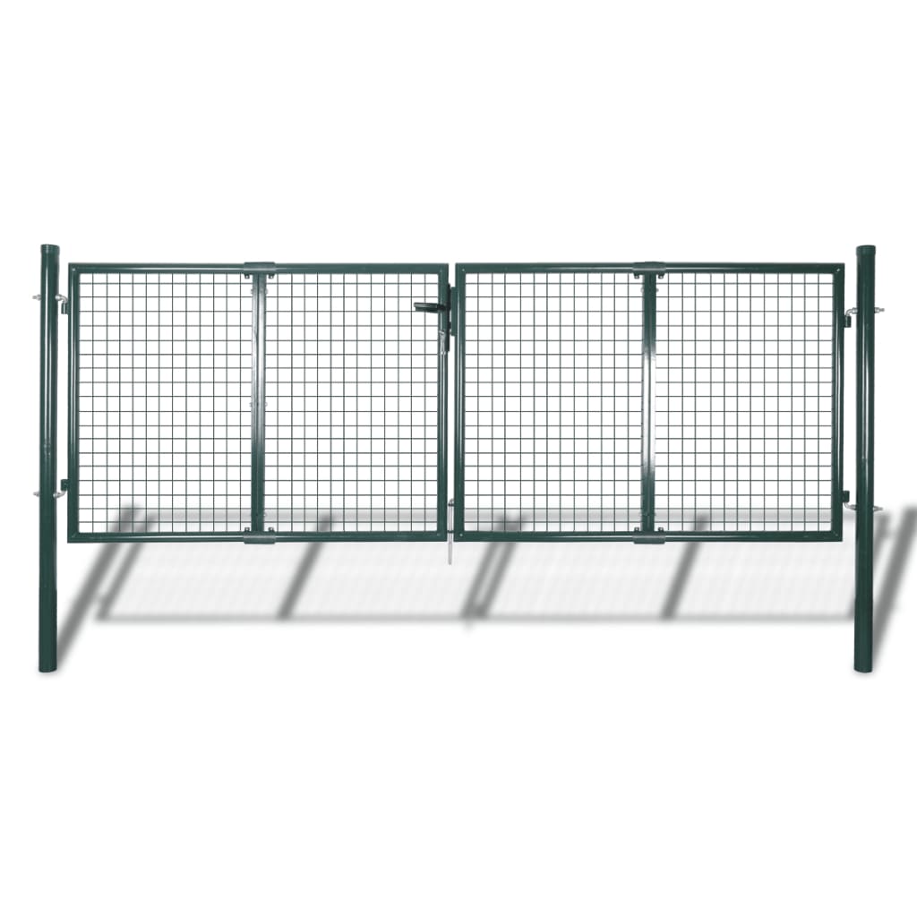 Fence Gate Steel 120.5"x59.1" Green